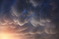 Mammatus clouds Royalty Free Stock Photo